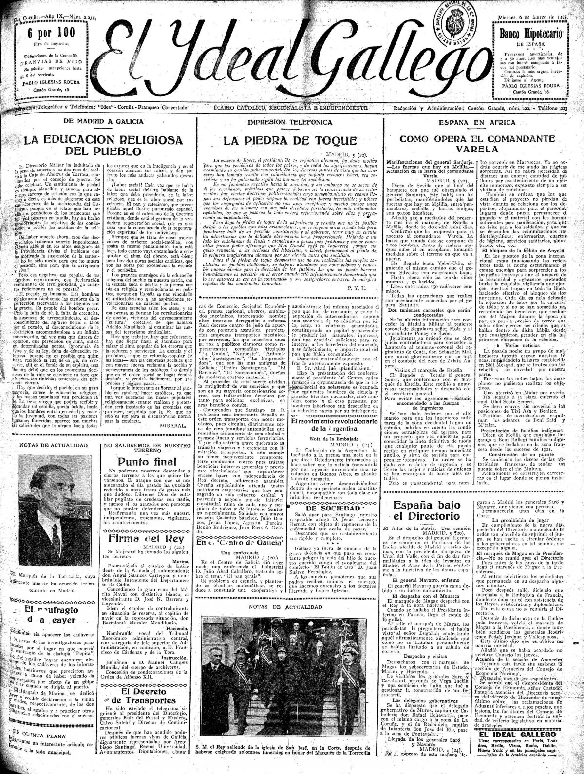 Portada 06 marzo 1925