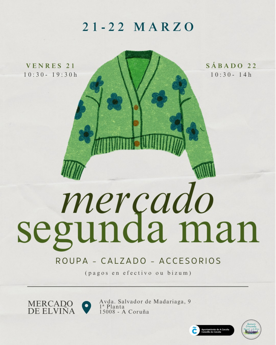 “O Mercado está de moda”: la ropa de segunda mano, protagonista en el Mercado de Elviña